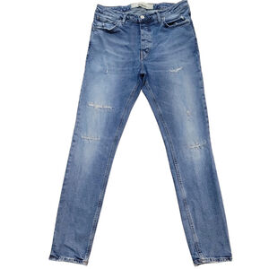 Haikure Cleveland Crop Distressed Comfort Men's Jeans Size 35/30
